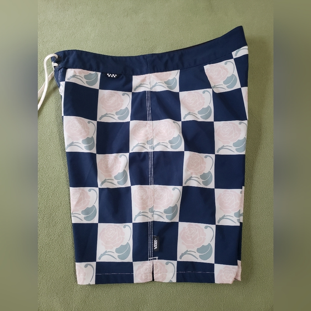 Vans Checkerboard Roses Swim Trunks - Picture 11 of 11
